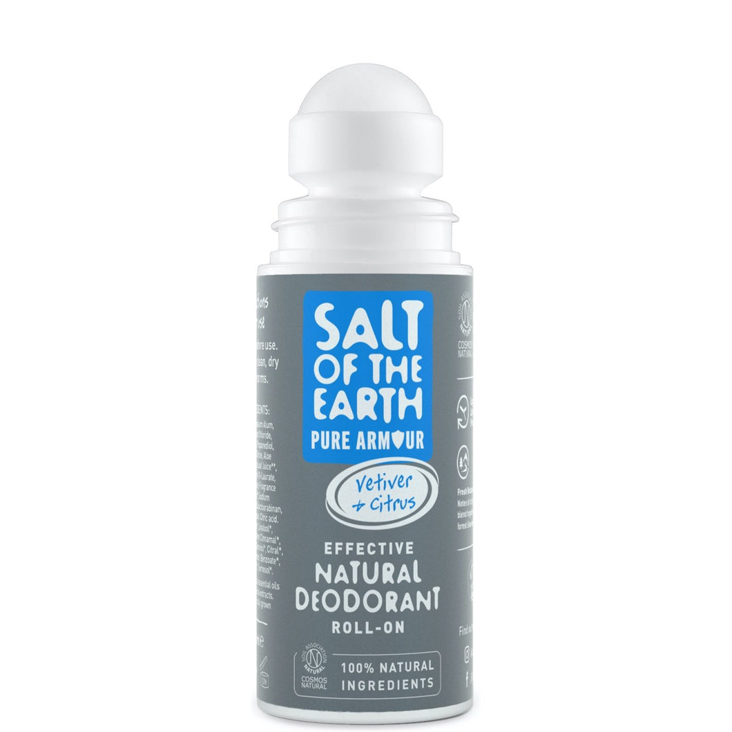 Salt of the Earth Pure Armour Explorer Natural Roll On Deodorant for men (vetiver-citrus) 75ml